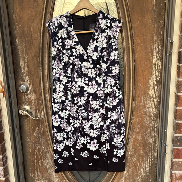 Adrianna Papell Floral midi dress! 12P - Picture 1 of 7